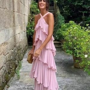 import placeholder for a line halter tiered chiffon floor lengt 160219433