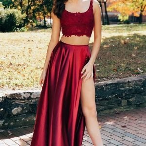 Prom Dresses import placeholder for two pieces scoop sleeveless burgundy spl 160220509