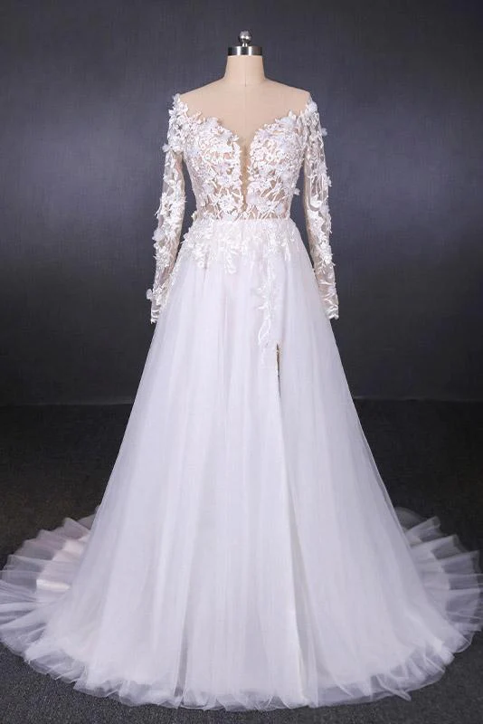 import placeholder for a line tulle lace appliques long sleeves 160220279 import placeholder for a line tulle lace appliques long sleeves 160220279